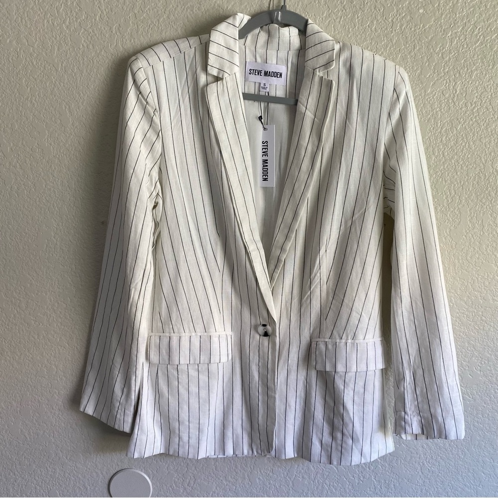 Steve Madden Linen Jessa Blazer